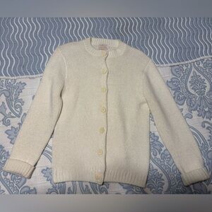 Vintage Women's Cream Button-Up Sweater